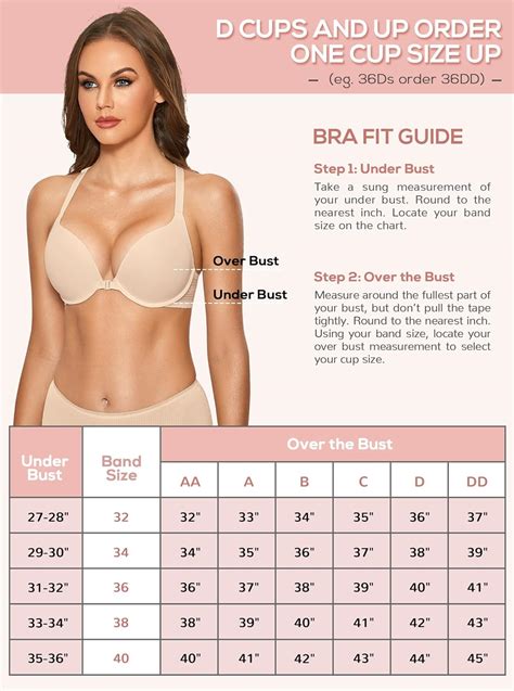 Dobreva Womens Push Up Bra Racerback Front Closure Bras Plunge