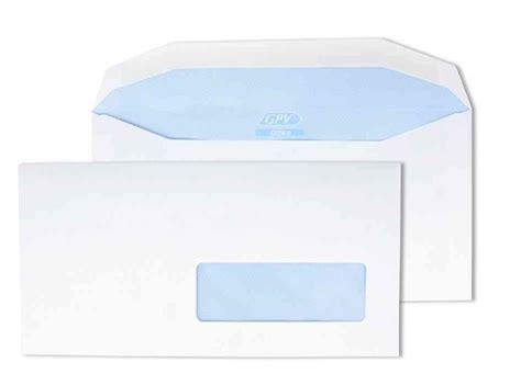 Boite de 1000 enveloppes patte trapèze blanches C6 C5 115x229 80 g