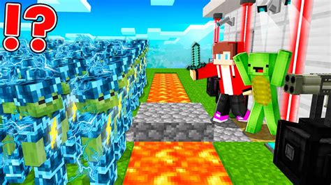 1000 Zombies Protected By Storm Armor Vs Security House Battle In Minecraft Maizen Jj And Mikey