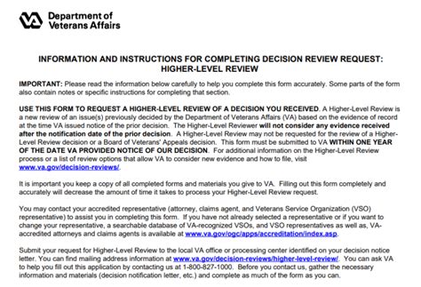 New Va Form 20 0986 Va Form