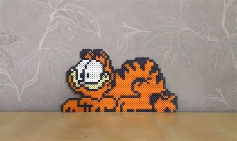 Garfield In Perler Beads By RavenTezea On Deviantart Perler Bead