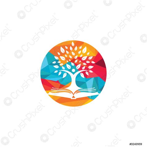 Human Tree Logo Design Leader Education Logo Design Stock Vector