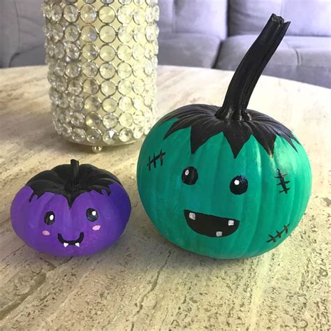 Halloween Painted Pumpkins | Pumpkin halloween decorations, Halloween ...