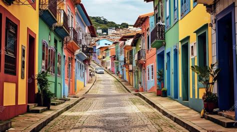 Premium Photo A Colorful Street In Rio De Janeiro Brazil