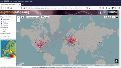 Real Time Lightning Map Lightningmaps Org Mozilla Firefox