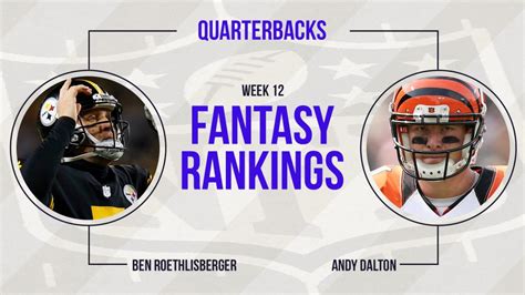 Fantasy Football Week 12 Rankings Quarterback Sporting News