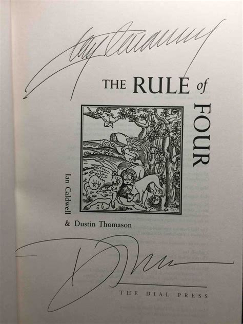 THE RULE OF FOUR. by Caldwell, Ian and Dustin Thomason. - bookfever.com