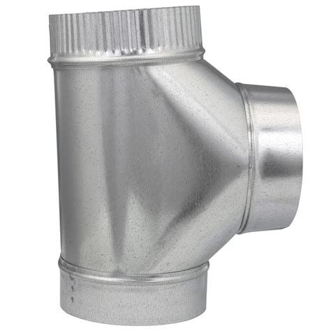 Imperial 6 In Dia X 6 In Dia X 6 In Dia X 105 In L Crimped Galvanized Steel Full Flow Duct Tee