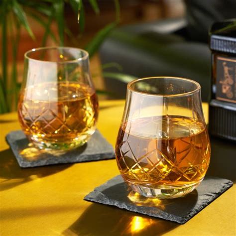 Viski Admiral Heavyweight Bourbon Glasses Lead Free Crystal Lowball