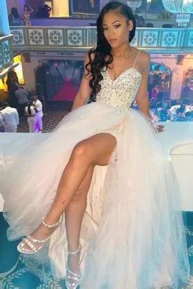 Fashion Nude Pink Satin Tulle Peplum Prom Dress Promfy