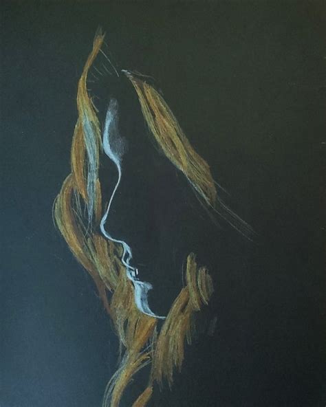 Disegno Pastelli Su Cartoncino Nero In Soft Pastel Art Chalk