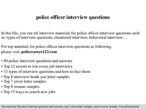 Police Officer Interview Questions