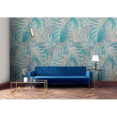 Papier peint intissé ambiance tropical 53x840cm Hexoa Mr Scandinave