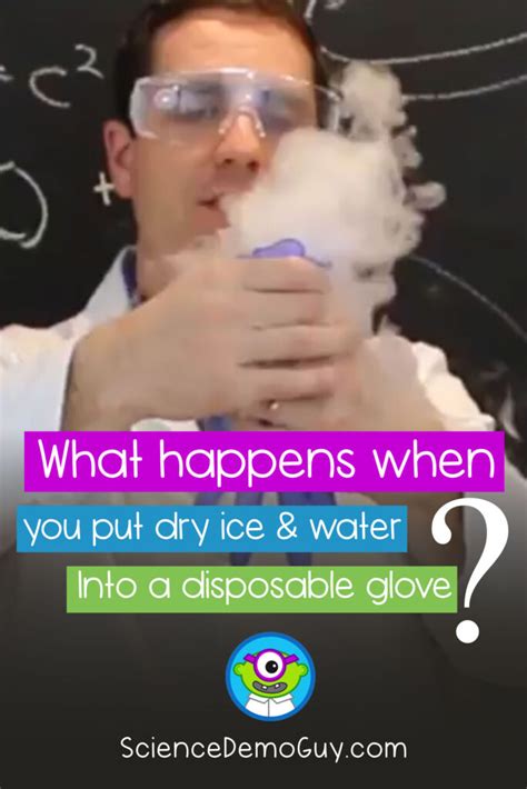 What Happens When You Put Dry Ice In A Disposable Medical Glove Science Demo Guy