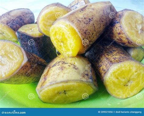 Boiled Banana Is A Traditional Food From Indonesia Stock Photo Image