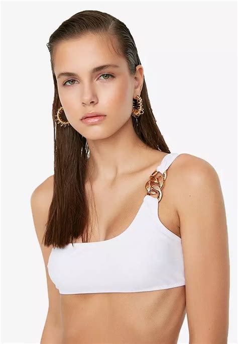 Buy Trendyol Chain One Shoulder Bikini Top Online Zalora Malaysia