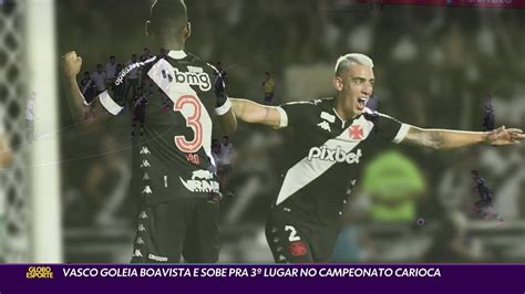 Vasco goleia Boavista e sobe para o 3º lugar no Campeonato Carioca