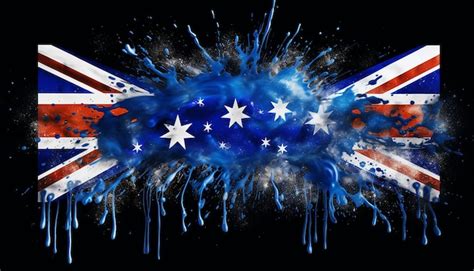 Premium Photo | Picture of the australian flag done by spray paint ...