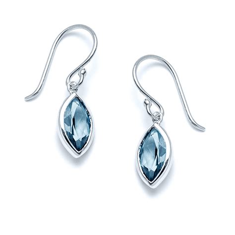 Sky Blue Topaz Marquise Earrings Landing Company