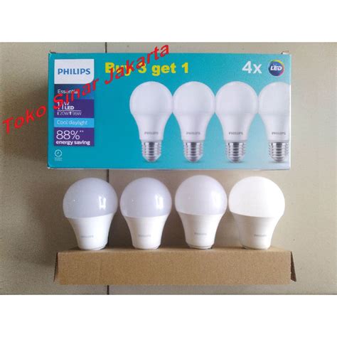 Jual Lampu Bohlam LED Bulb Lamp Multipack Multi Pack 11 Watt PHILIPS