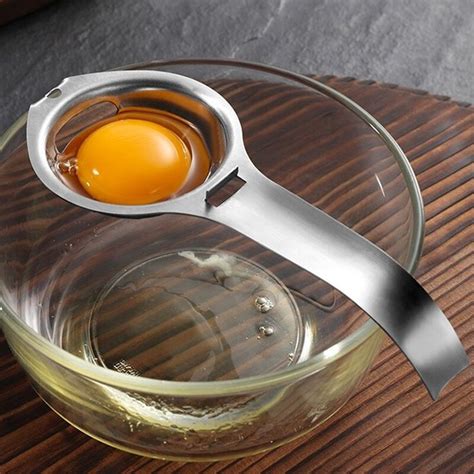 Stainless Steel Egg Separator Egg Yolk White Filter Egg Divide Long