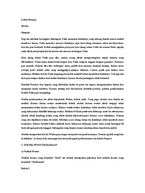 detail contoh sinopsis cerita koleksi nomer