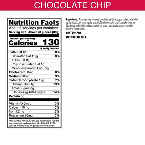 Bear Naked Crunchy Granola Bites Chocolate Chip 6 2 Oz