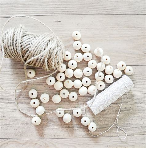 WOOD BEAD GARLAND DIY - StoneGable