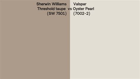 Sherwin Williams Threshold Taupe SW 7501 Vs Valspar Oyster Pearl