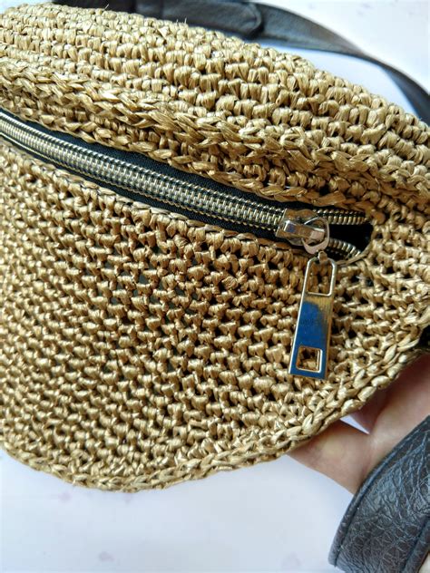 Natural Raffia Belt Bag Straw Fanny Pack Rattan Bag Etsy Canada