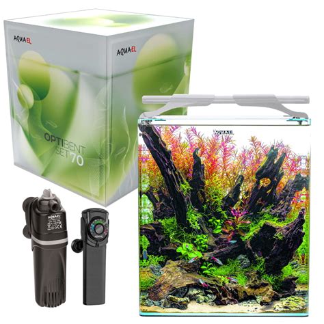 Aquael OptiBent 70 Aquarium Set White Aquascaping Ireland Aquariums