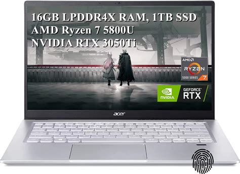 Amazon Acer Swift X Laptop Inch Fhd Ips Display Amd Ryzen