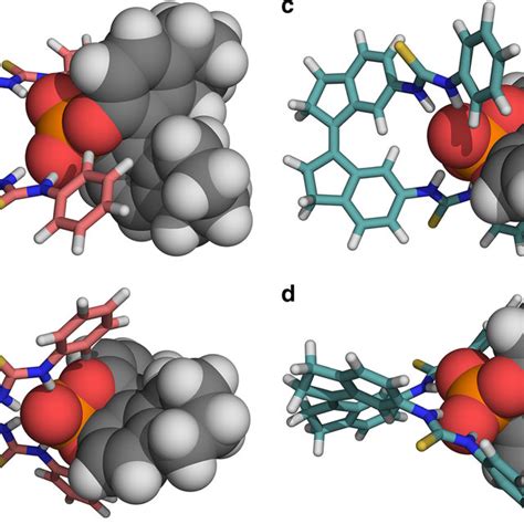 Dft Optimised Geometries A B Top A And Side B View Of The Complex Download Scientific