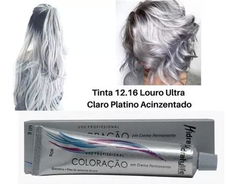 Tinta Platinum Acinzentado 12 16 P Cabelo Loiro Platinado