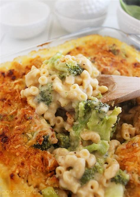 Skinny Baked Broccoli Macaroni And Cheese The Comfort Of Cooking