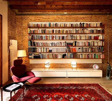 Книжные полки в стиле лофт - 24 фото