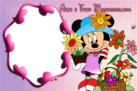 Moldura Digital Grátis Personagens M P Minnie Arte E Foto