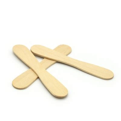 Disposable Wooden Ice Cream Paddle Spoon Taster 95mm