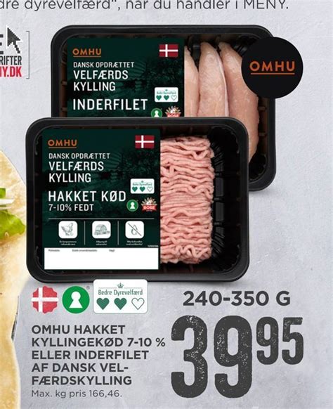 Omhu hakket kyllingekød 7 10 eller inderfilet af dansk vel