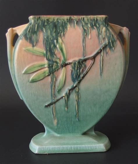 Sold Price Roseville Moss Vase Invalid Date Pdt