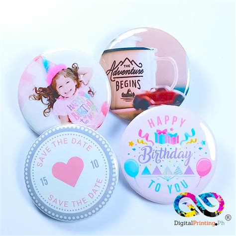 Personalized Button Pins Printing, Philippines, No Minimum