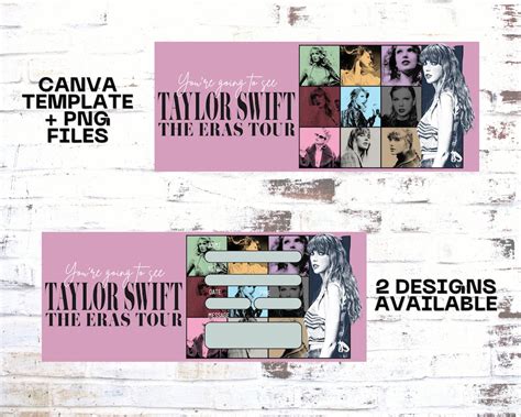 Printable SWIFT ERAS Tour Ticket, Surprise Concert Ticket, Taylor Swift, INSTANT Download, Canva ...