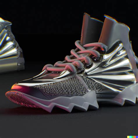 detailed 4K photo of a sneakers designed by Alien from unknown spaceship materials, studio ...