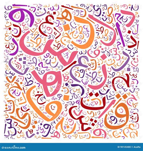 Arabic Alphabet Texture Background Stock Illustration Illustration Of