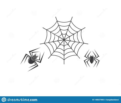 Vetor Do Logotipo Do cone Da Aranha Ilustração do Vetor Ilustração