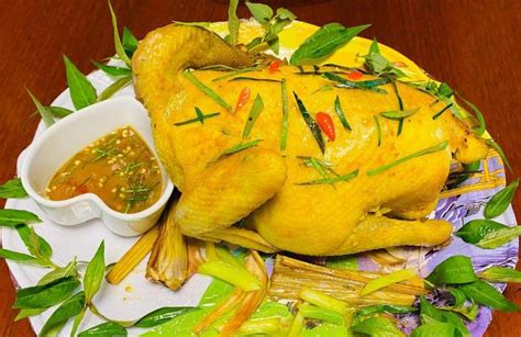 Recette du poulet bouilli à la citronnelle et feuilles de citron vert