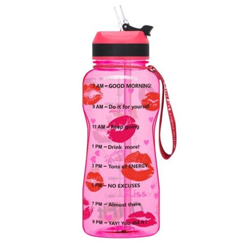 Buildlife L L Pink Gallon Water Bottle With Straw Gallon Water Bottle