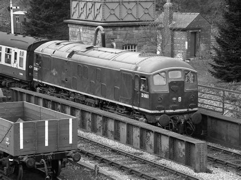 Br Class 24 D5061 Passes Water Tower Goathland Bandw Flickr