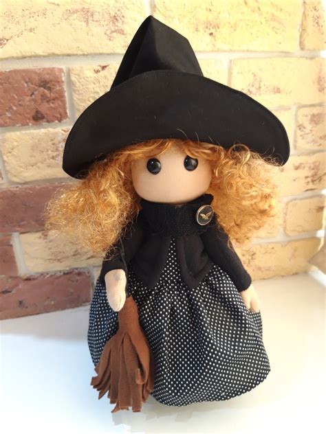 Witch Rag Doll Red Hair Creepy Doll Etsy