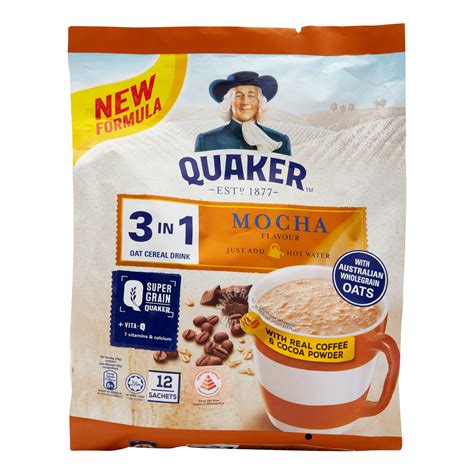 Quaker 3 In 1 Oat Cereal Drink Mocha NTUC FairPrice